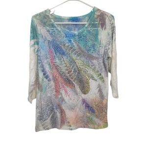 Lacey Y2K Rainbow Fairy Core Bedazzled Top